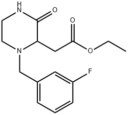 ethyl [1-(3-fluorobenzyl)-3-oxo-2-piperazinyl]acetate Structure