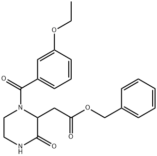 benzyl [1-(3-ethoxybenzoyl)-3-oxo-2-piperazinyl]acetate 구조식 이미지