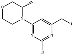 (S)-4-(2-chloro-6-(iodomethyl)pyrimidin-4-yl)-3-methylmorpholine Structure