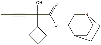 Cyclobutaneacetic acid,a-hydroxy-a-1-propyn-1-yl-,1-azabicyclo[2.2.2]oct-3-yl ester Structure