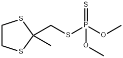 Phosphorodithioic acid,O,O-dimethyl S-[(2-methyl-1,3-dithiolan-2-yl)methyl] ester 구조식 이미지