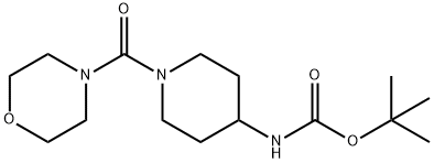 tert-Butyl 1-(morpholine-4-carbonyl)piperidin-4-ylcarbamate 구조식 이미지