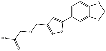 ([5-(1,3-Benzodioxol-5-yl)isoxazol-3-yl]methoxy)acetic acid Structure