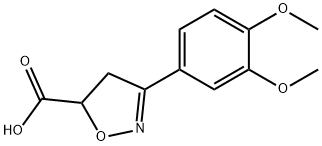 3-(3,4-Dimethoxyphenyl)-4,5-dihydroisoxazole-5-carboxylic acid 구조식 이미지