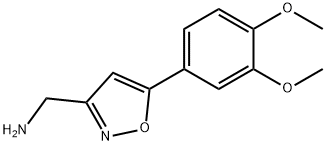 C-[5-(3,4-Dimethoxy-phenyl)-isoxazol-3-yl]-methylamine 구조식 이미지