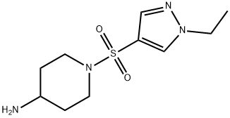 1-[(1-ethyl-1H-pyrazol-4-yl)sulfonyl]piperidin-4-amine Structure