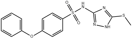 N-[5-(methylsulfanyl)-4H-1,2,4-triazol-3-yl]-4-phenoxybenzene-1-sulfonamide 구조식 이미지