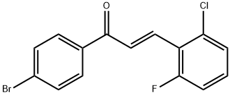 (2E)-1-(4-bromophenyl)-3-(2-chloro-6-fluorophenyl)prop-2-en-1-one 구조식 이미지