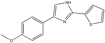 1H-Imidazole, 4-(4-methoxyphenyl)-2-(2-thienyl)- Structure