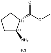 (1S,2S)-Methyl 2-aminocyclopentanecarboxylate hydrochloride Structure