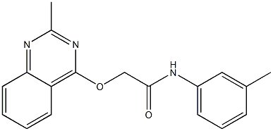 N-(3-methylphenyl)-2-(2-methylquinazolin-4-yl)oxyacetamide 구조식 이미지