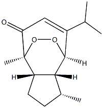 4,8-Epidioxyazulen-5(1H)-one,2,3,3a,4,8,8a-hexahydro-1,4-dimethyl-7-(1-methylethyl)-, (1R,3aS,4S,8R,8aR)- Structure