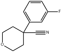 4-(3-Fluorophenyl)oxane-4-carbonitrile 구조식 이미지