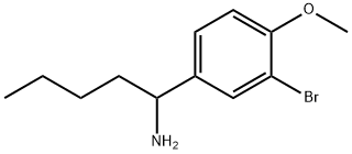 1-(3-BROMO-4-METHOXYPHENYL)PENTYLAMINE 구조식 이미지