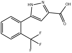 5-(2-(trifluoromethyl)phenyl)-1H-pyrazole-3-carboxylic acid 구조식 이미지