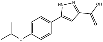 3-(4-isopropoxyphenyl)-1H-pyrazole-5-carboxylic acid 구조식 이미지