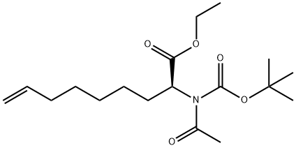 ethyl (S)-2-(N-(tert-butoxycarbonyl)acetamido)non-8-enoate Structure