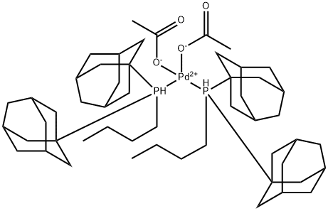 Bis(Butyldi-1-adamantylphosphine) Palladium diacetate Structure