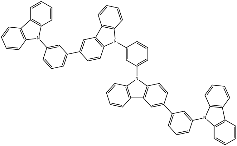 3-(3-(9H-Carbazol-9-yl)phenyl)-9-(3-(3-(3-(9H-carbazol-9-yl)phenyl)-9H-carbazol-9-yl)phenyl)-9H-carbazole Structure