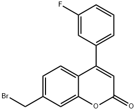 7-(bromomethyl)-4-(3-fluorophenyl)-2H-chromen-2-one 구조식 이미지