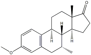 Estra-1,3,5(10)-trien-17-one,3-methoxy-7-methyl-, (7a)- (9CI) 구조식 이미지