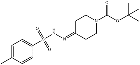 tert-butyl 4-(2-tosylhydrazono)piperidine-1-carboxylate 구조식 이미지