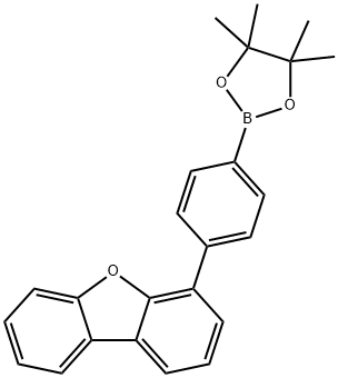 4-[4-(4,4,5,5-Tetramethyl-[1,3,2]dioxaborolan-2-yl)-phenyl]-dibenzofuran 구조식 이미지