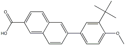 2-Naphthalenecarboxylicacid, 6-[3-(1,1-dimethylethyl)-4-methoxyphenyl]- Structure