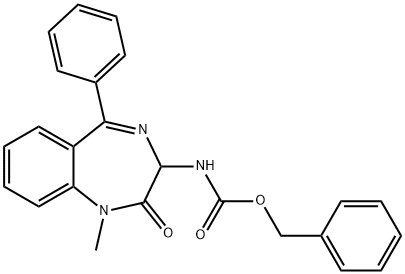 benzyl (1-methyl-2-oxo-5-phenyl-2,3-dihydro-1H-benzo[e][1,4]diazepin-3-yl)carbamate Structure