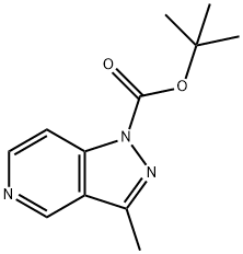 tert-Butyl 3-methyl-1H-pyrazolo[4,3-c]pyridine-1-carboxylate 구조식 이미지