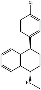 (1S,4R)-4-(4-chlorophenyl)-N-methyl-1,2,3,4-tetrahydronaphthalen-1-amine Structure