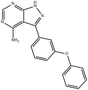 3-(3-phenoxyphenyl)-1H-pyrazolo[3,4-d]pyrimidin-4-amine 구조식 이미지