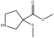 methyl3-(methylthio)pyrrolidine-3-carboxylate 구조식 이미지