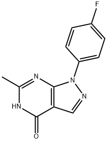 1-(4-fluorophenyl)-6-methyl-1,5-dihydro-4H-pyrazolo[3,4-d]pyrimidin-4-one Structure