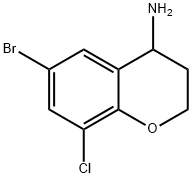 6-BROMO-8-CHLORO-3,4-DIHYDRO-2H-1-BENZOPYRAN-4-AMINE Structure