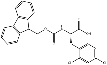 Fmoc-2,4-Dichloro-DL-Phenylalanine 구조식 이미지