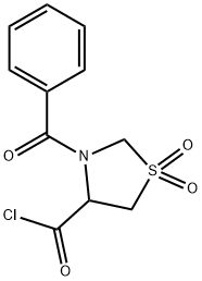 3-benzoyl-1,3-thiazolidine-4-carbonyl chloride 1,1-dioxide 구조식 이미지