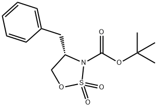 (S)-3-Boc-4-benzyl-1,2,3-oxathiazolidine 2,2-dioxide 구조식 이미지