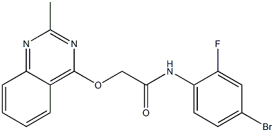 N-(4-bromo-2-fluorophenyl)-2-(2-methylquinazolin-4-yl)oxyacetamide Structure