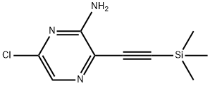 6-Chloro-3-((trimethylsilyl)ethynyl)pyrazin-2-amine Structure