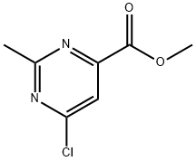 6-Chloro-2-methyl-pyrimidine-4-carboxylic acid methyl ester 구조식 이미지