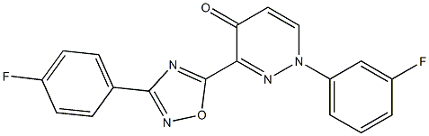 1-(3-fluorophenyl)-3-[3-(4-fluorophenyl)-1,2,4-oxadiazol-5-yl]pyridazin-4-one Structure