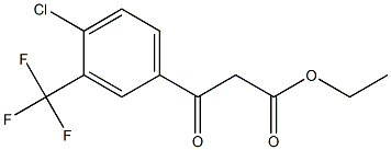 Benzenepropanoic acid, 4-chloro-b-oxo-3-(trifluoromethyl)-, ethyl ester Structure