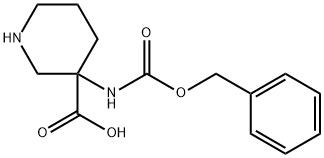 3-CBZ-AMINO-PIPERIDINE-3-CARBOXYLIC ACID Structure