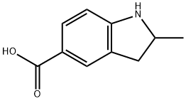 2-Methyl-2,3-dihydro-1H-indole-5-carboxylic acid Structure