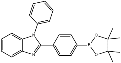 1 -phenyl-2-(4-(4,4,5,5-tetramethyl- 1 ,3,2-dioxaborolan-2-yl)phenyl)-1H-benzo[d]imidazole 구조식 이미지