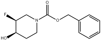 benzyl (3S,4R)-3-fluoro-4-hydroxypiperidine-1-carboxylate 구조식 이미지