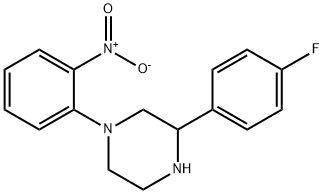 3-(4-Fluorophenyl)-1-(2-nitrophenyl)piperazine Structure
