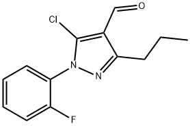 5-chloro-1-(2-fluorophenyl)-3-propyl-1H-pyrazole-4-carbaldehyde Structure