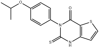 Thieno[3,2-d]pyrimidin-4(1H)-one, 2,3-dihydro-3-[4-(1-methylethoxy)phenyl]-2-thioxo- Structure